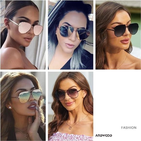 2 Pair Oversized Aviator Sunglasses Women Big Large UV Protection Fashion Summer - Picture 2 of 5